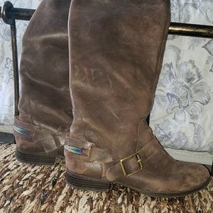 Lucky Brand knee high distressed boots